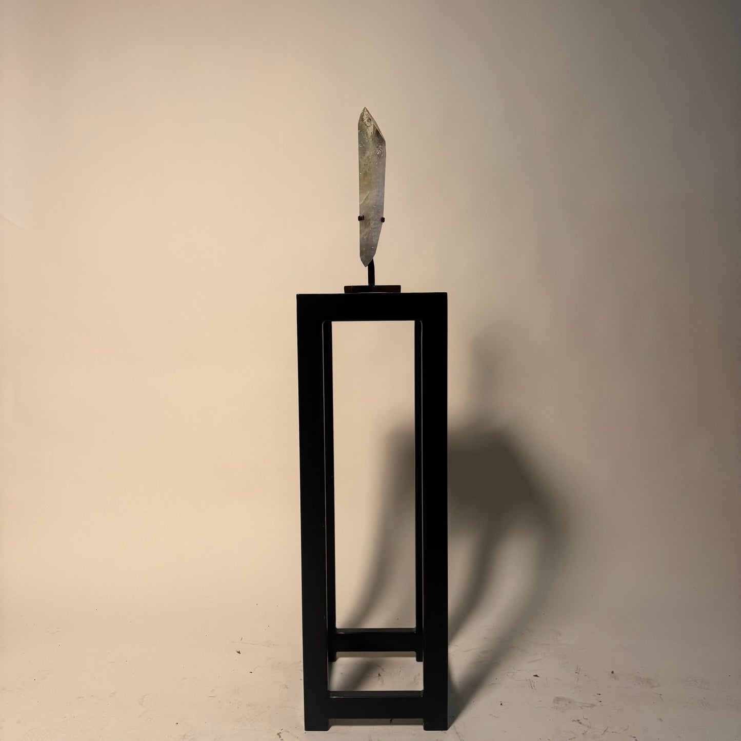 Natural Citrine Crystal Double Point on Custom Stand