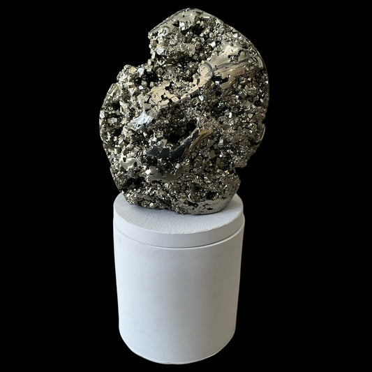 Large Abstract Pyrite Lid Gardenia Candle #6