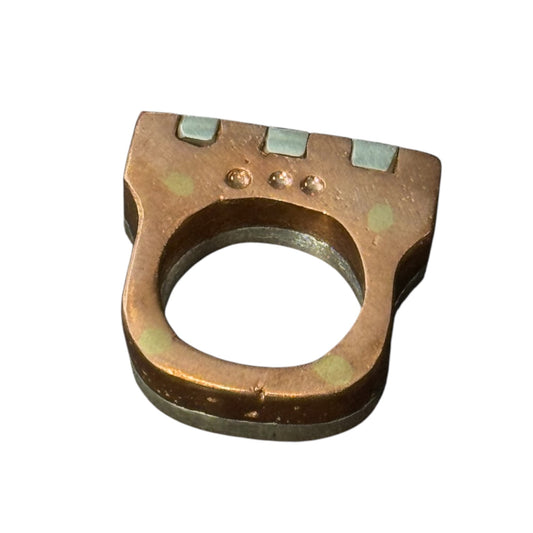 Silver Copper w/ Brass Rivets Rings