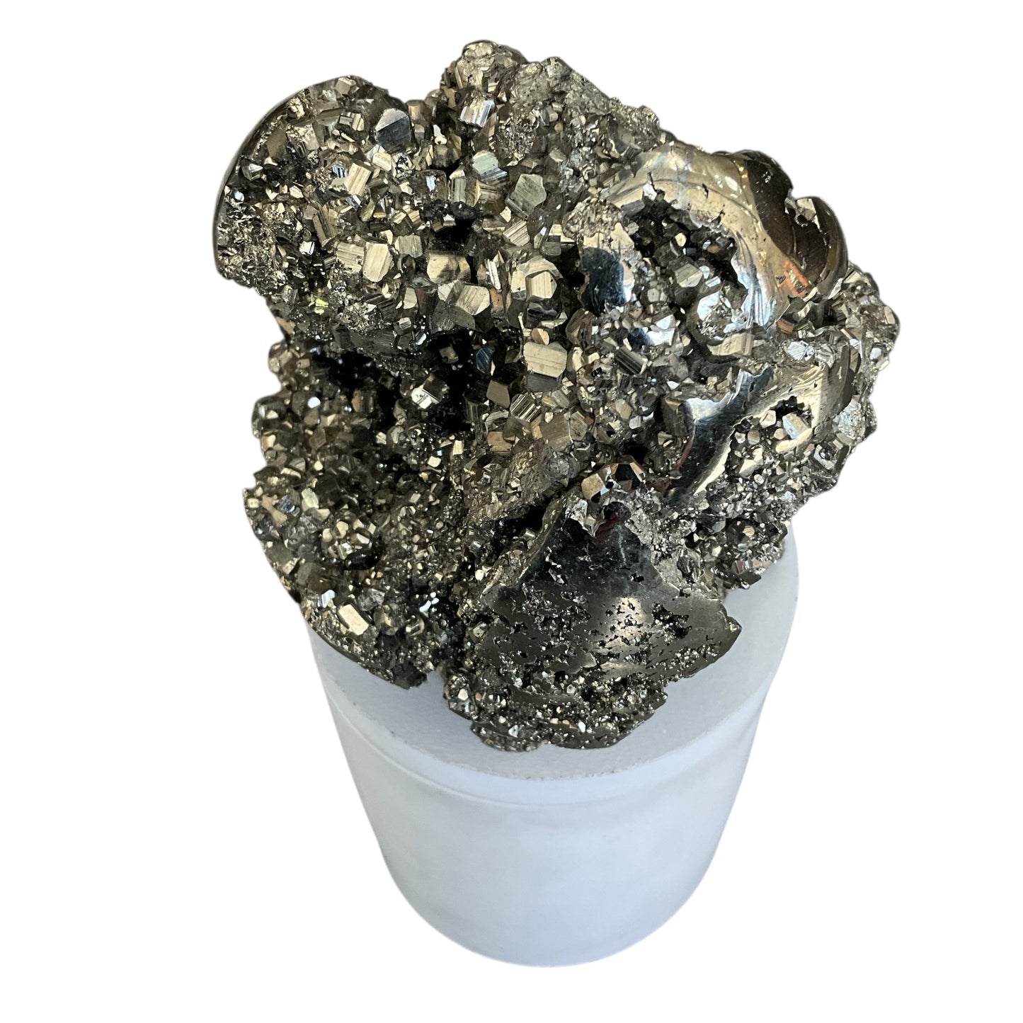 Abstract Pyrite Lid Gardenia Candle #1