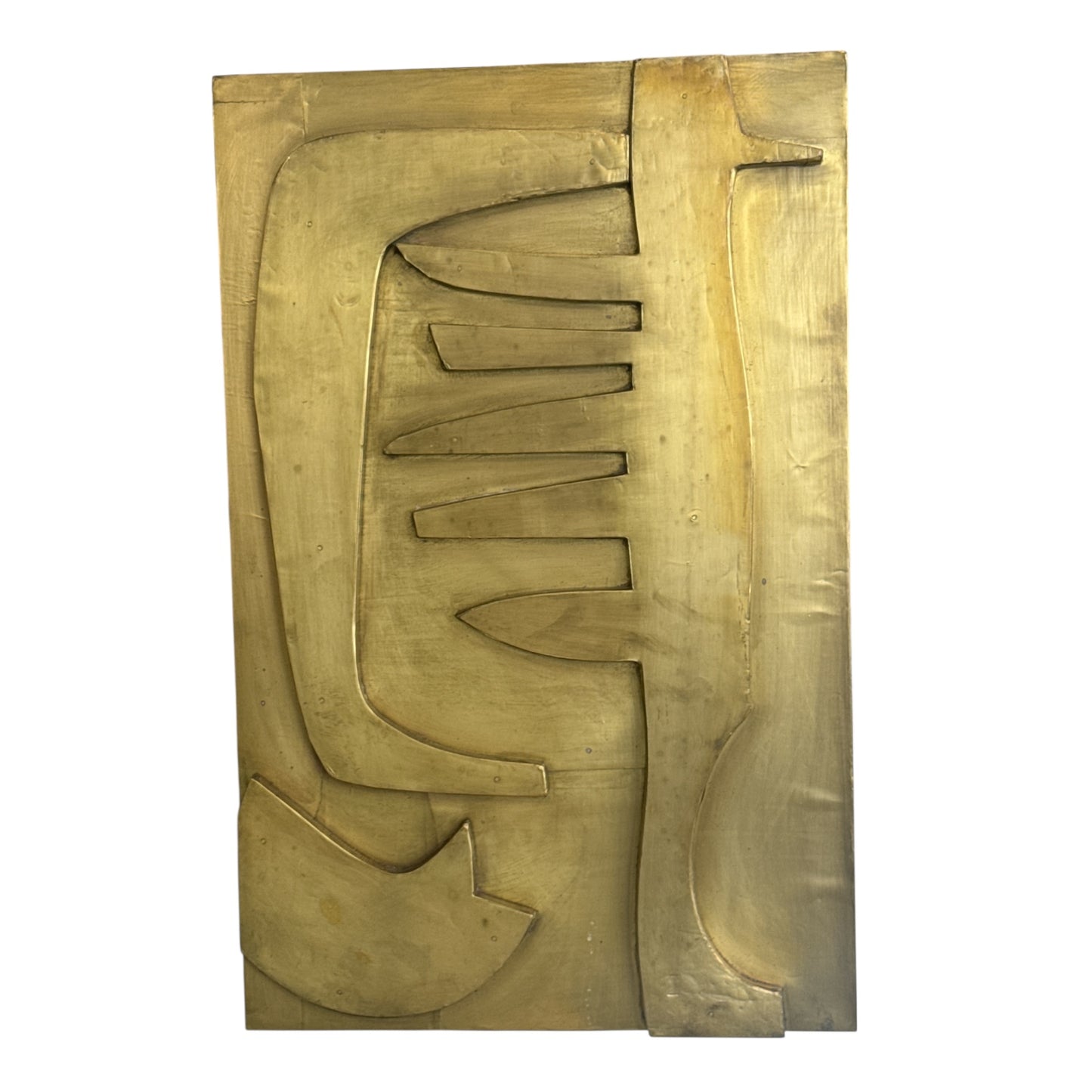 Golden Triptych Wall Sculpture