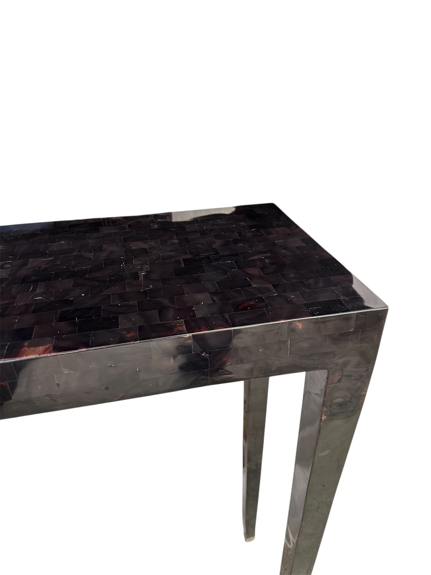 Marquis Collection Tessellated Horn Accent Table