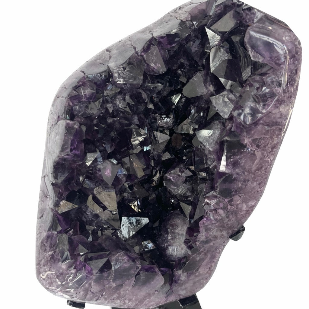 Large Amethyst Deep Purple Crystal on Stand