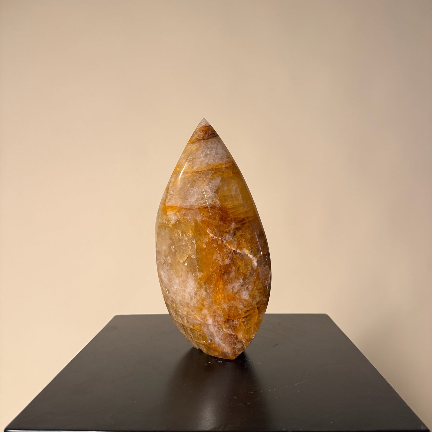 Small Flame Cut Golden Healer Crystal
