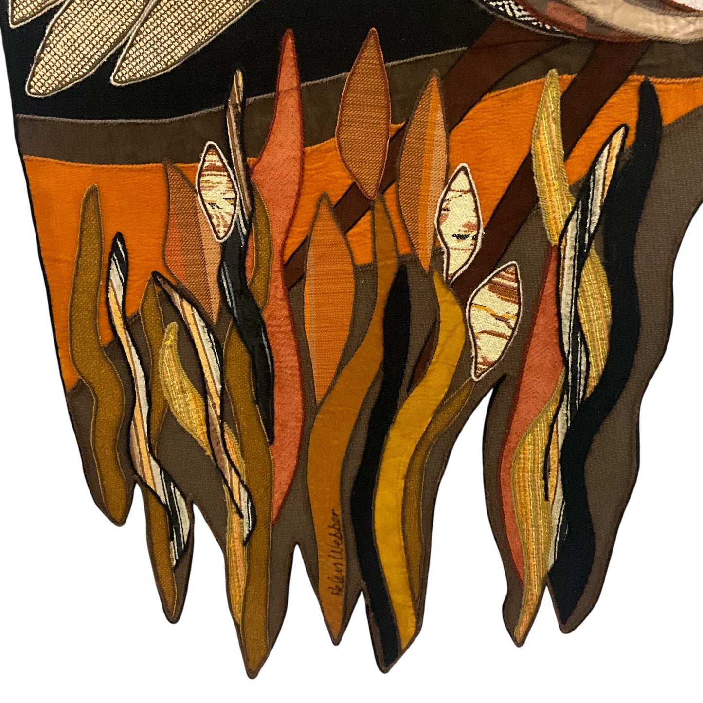 Multi-Fabric Vintage Wall Hanging Phoenix