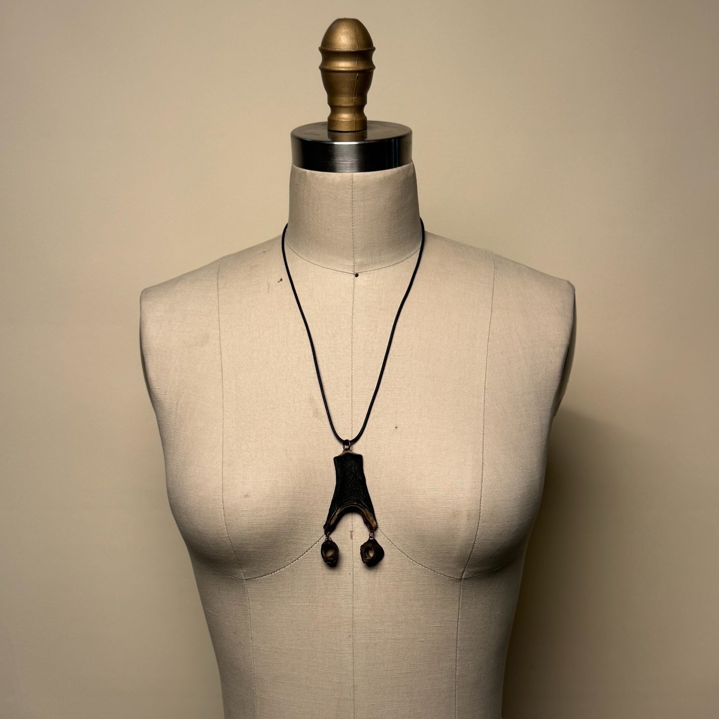 Hand Made Kelp Charm on Leather Necklace