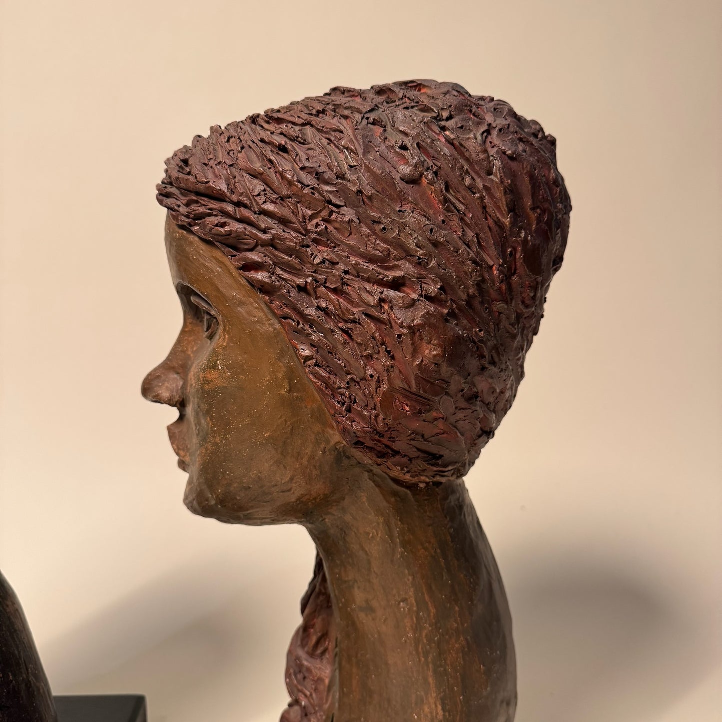 1960s Artisanal Ceramic Pair of Heads