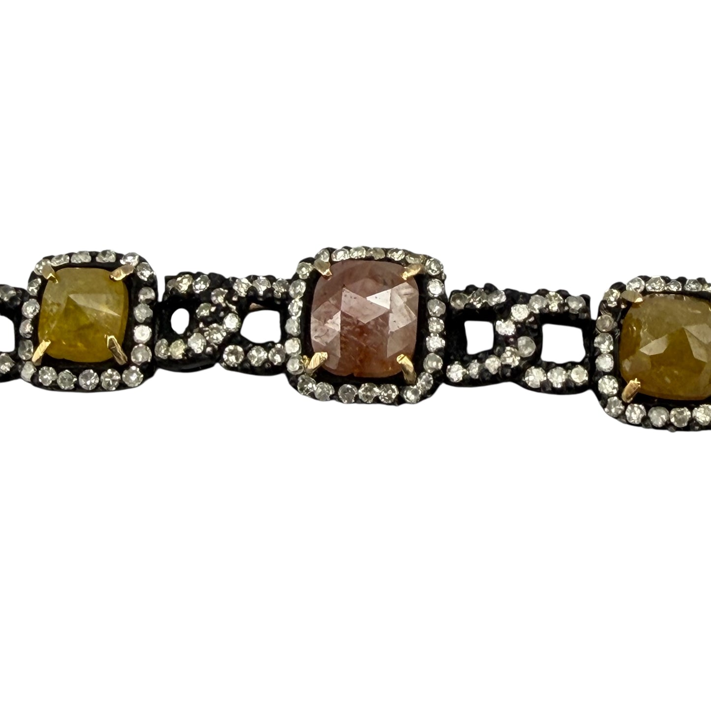 Multi-Colored 11 Inverted Diamond Bracelet