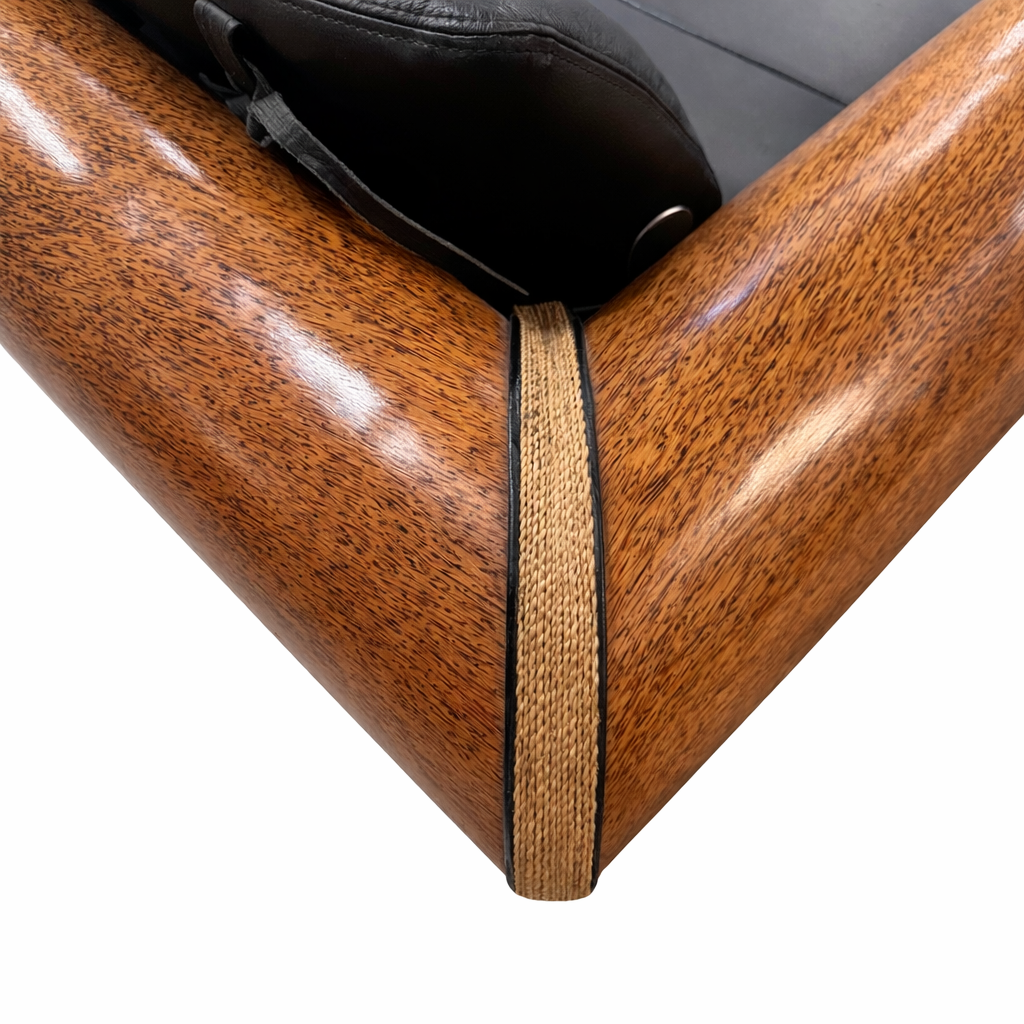 Pacific Green Palmwood & Leather Day Bed