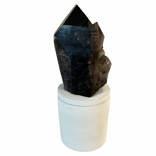 Large Smoky Quartz Generator Gardenia Candle