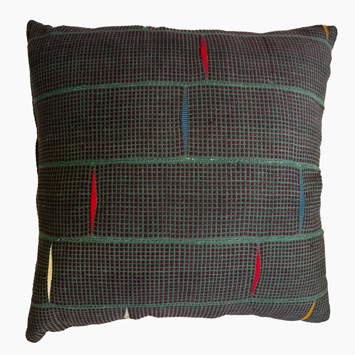 Striped Mudcloth Vintage Fabric Accent Pillow