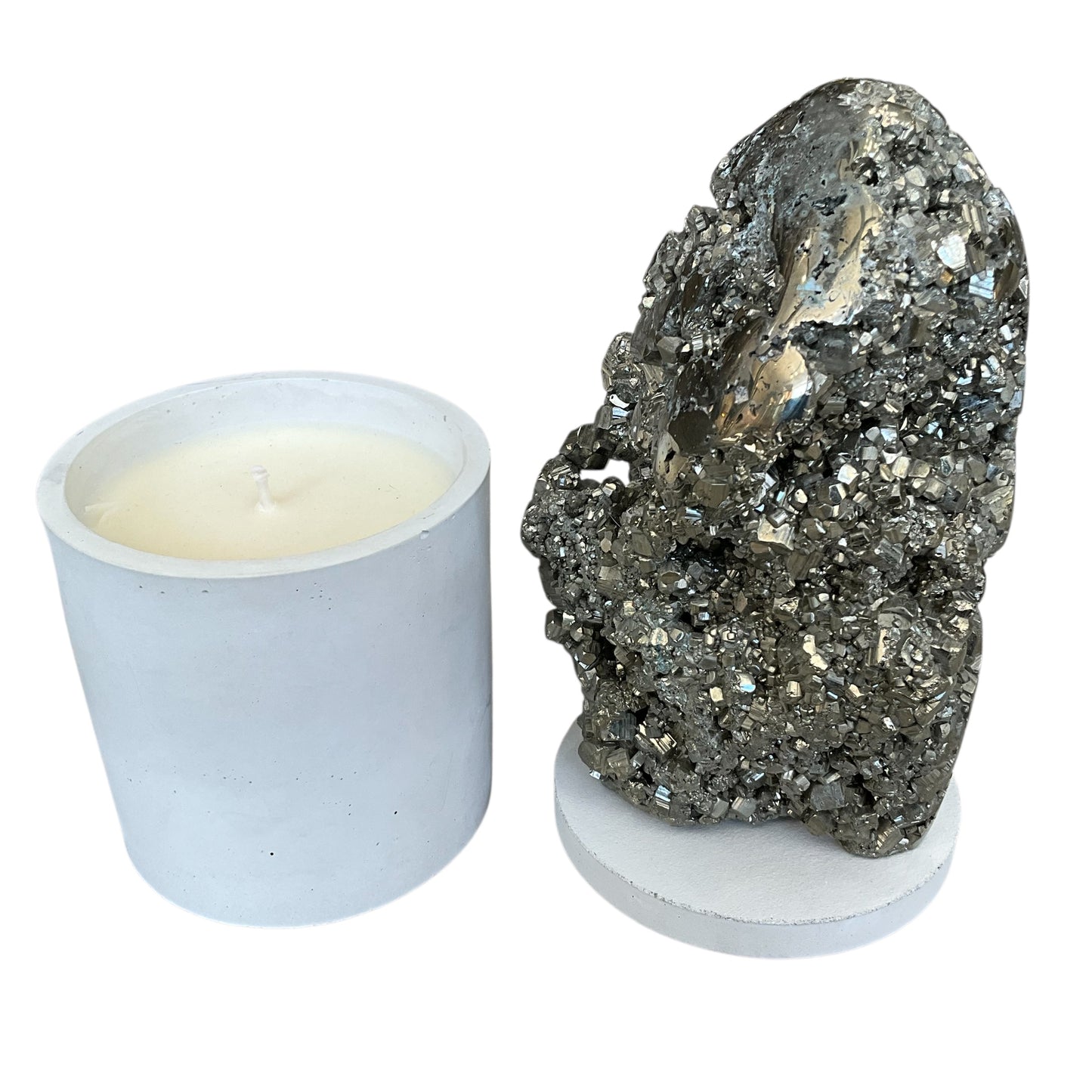 Abstract Pyrite Lid Gardenia Candle #4