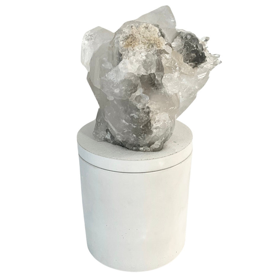 Abstract Generator Quartz Crystal Lid Candle