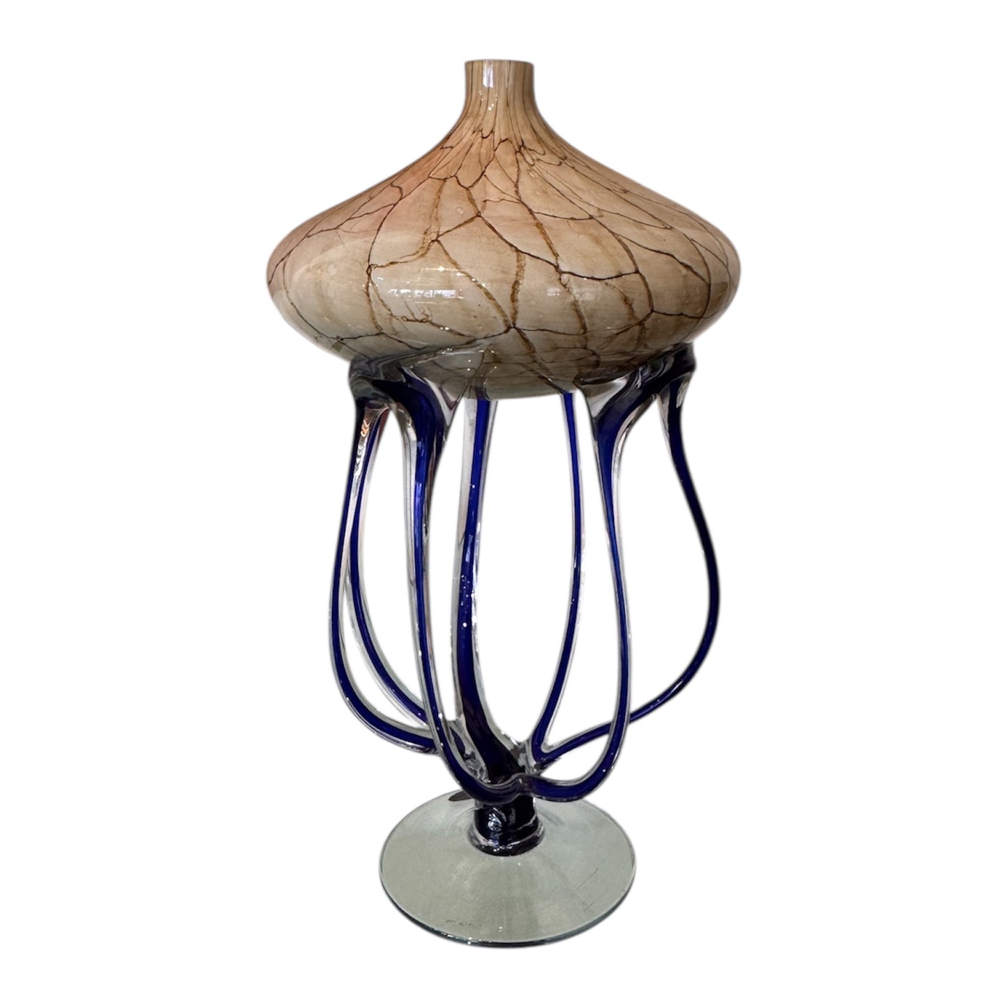 Vintage Glass Blown Abstract Vase