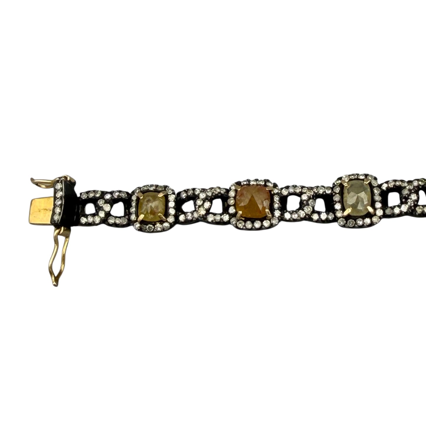Multi-Colored 11 Inverted Diamond Bracelet