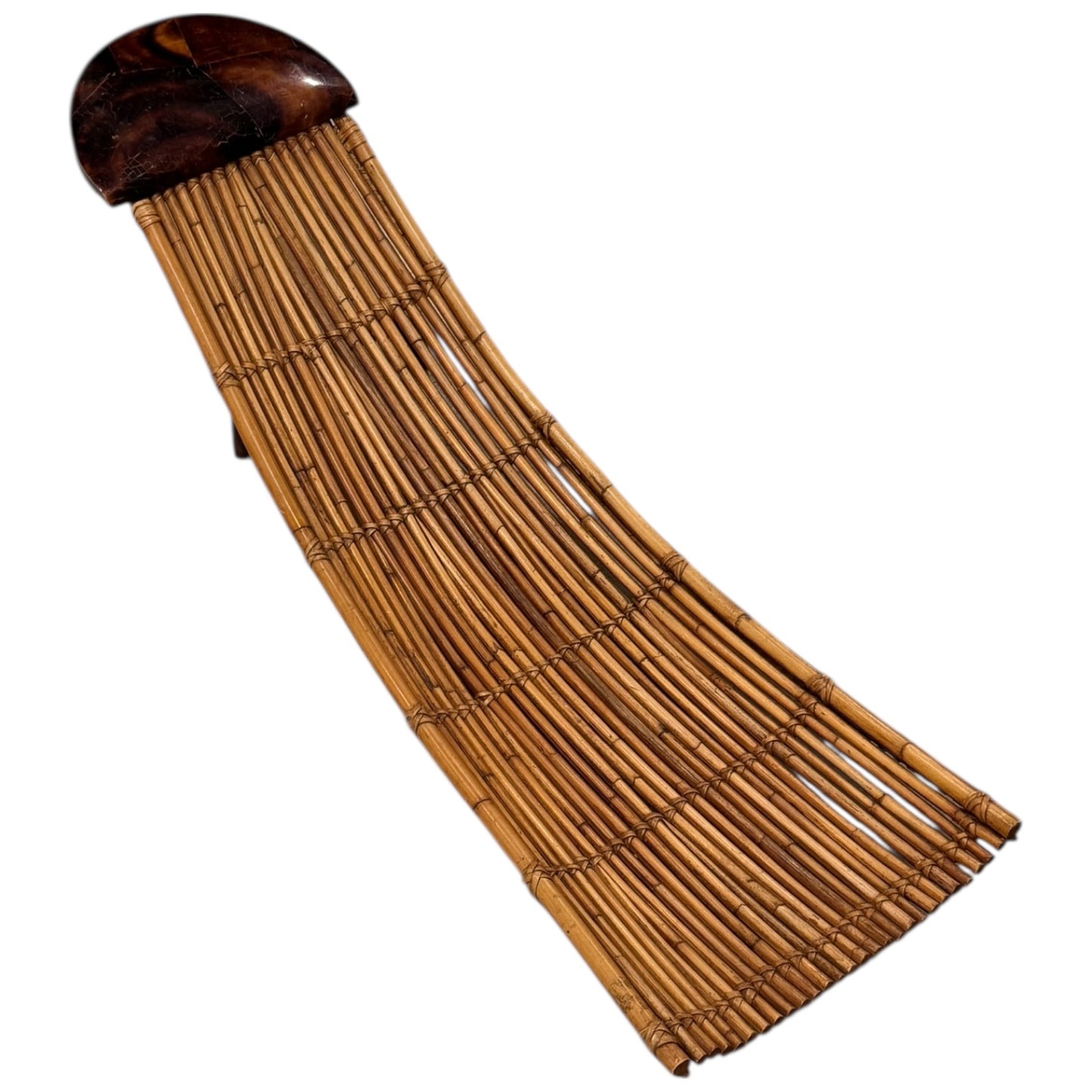 Vintage Coconut Shell Wicker Bowl