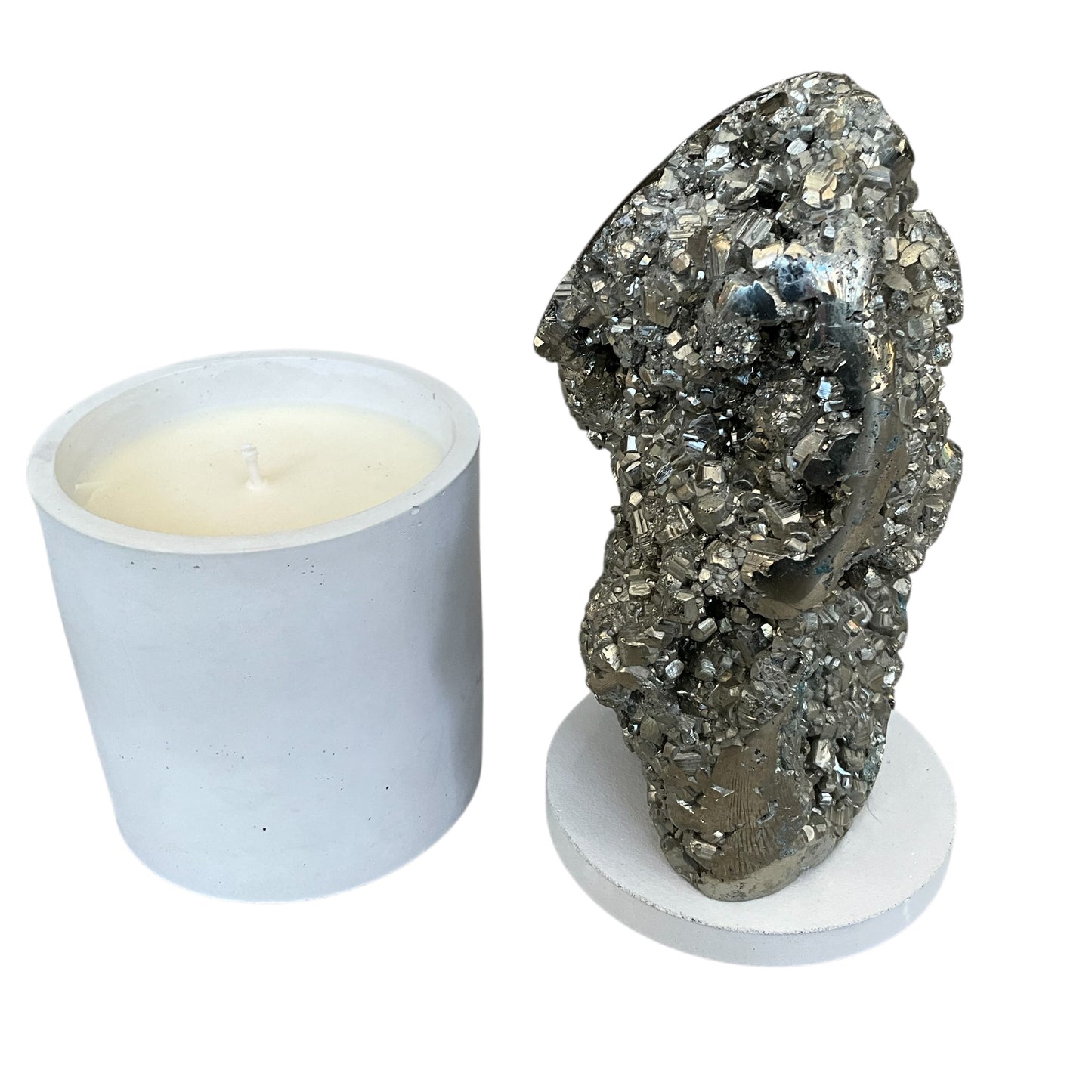 Abstract Pyrite Lid Gardenia Candle #4