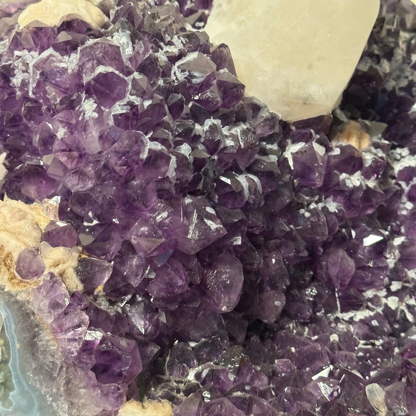 Amethyst with Calcite & Quartz Abstract Crystal Cluster