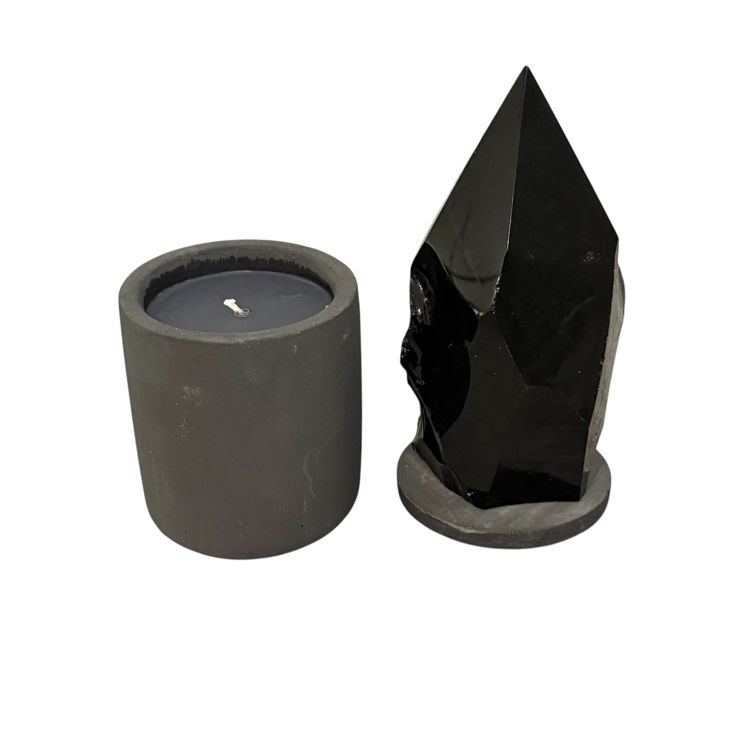 369 For House of Nulla Black Rose Candle with Obsidian Lid 12