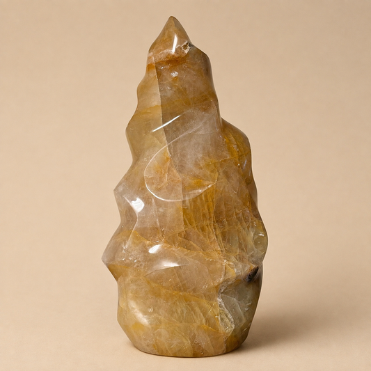 Light Golden Healer Spiral Cut Crystal