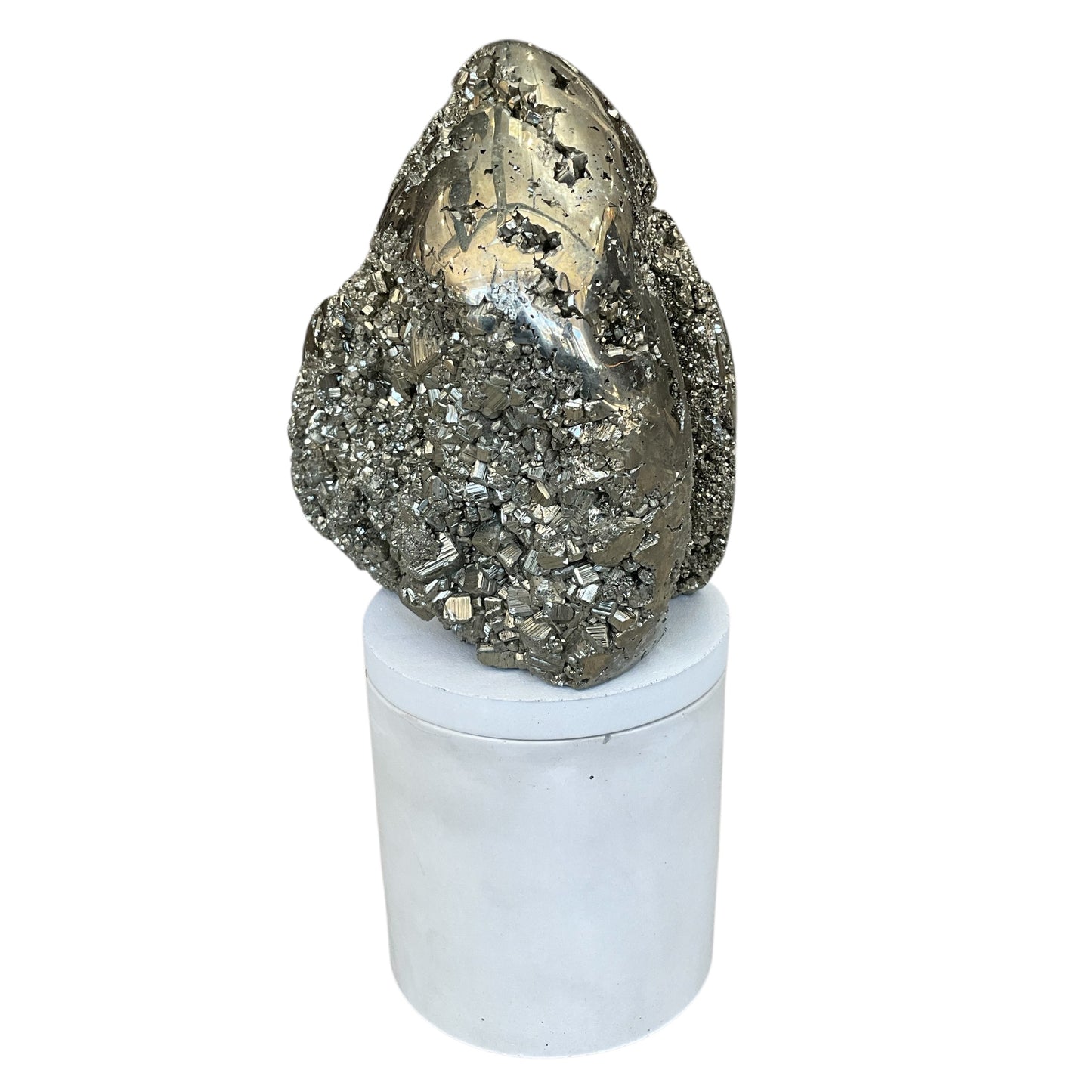 Large Abstract Pyrite Lid Gardenia Candle #2