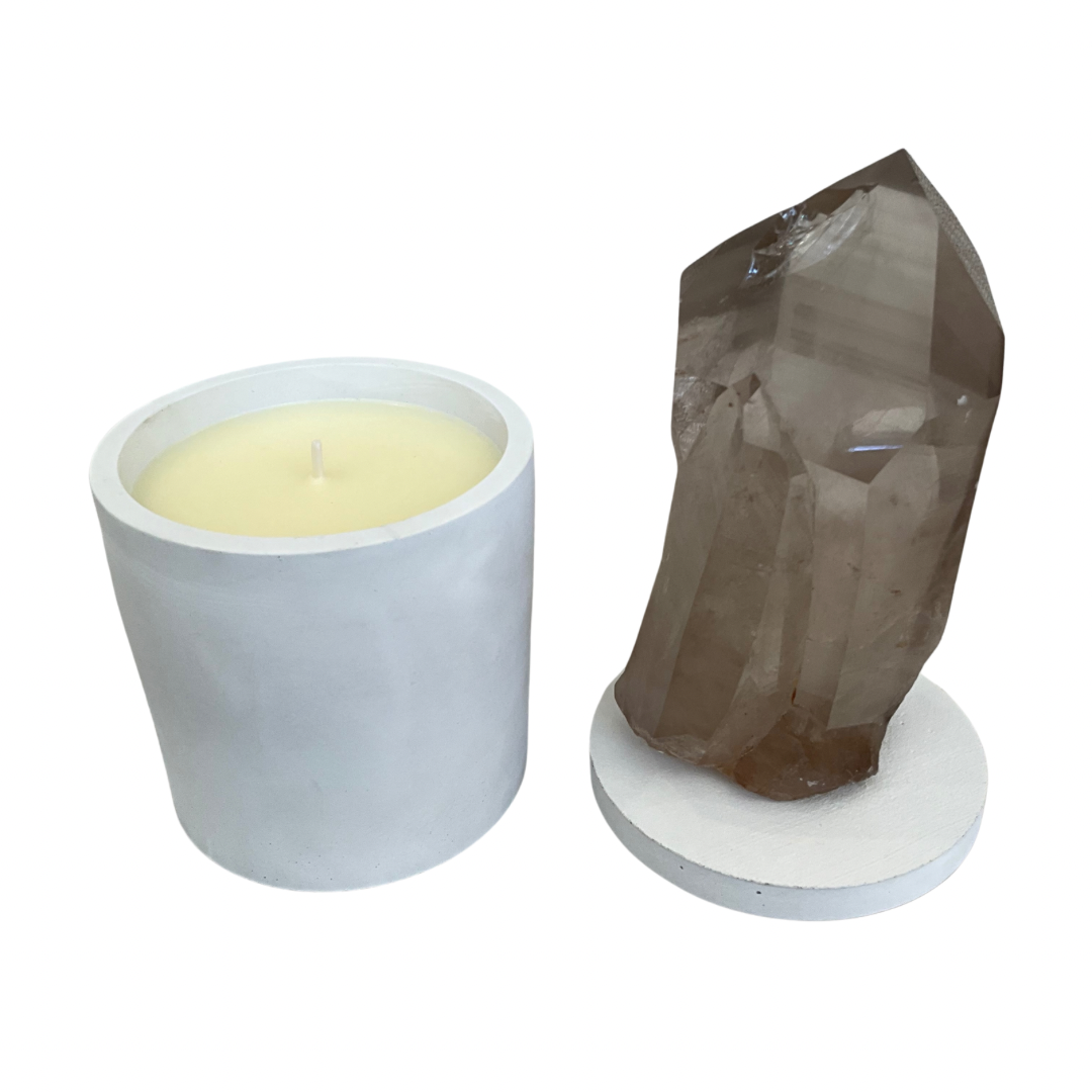 Quartz Crystal Twin Generators Lid Gardenia Candle