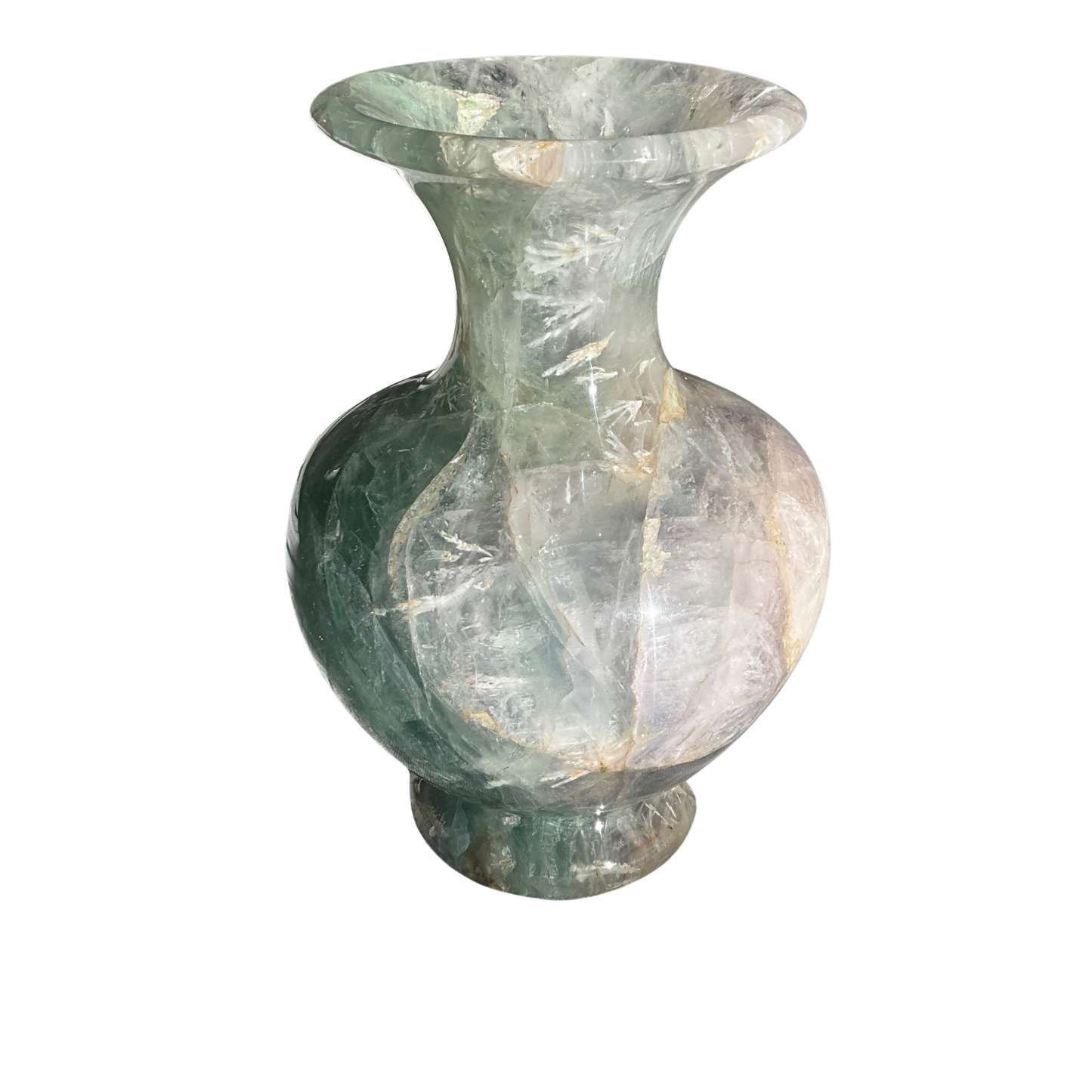 Fluorite Crystal Decorative Carved Vase