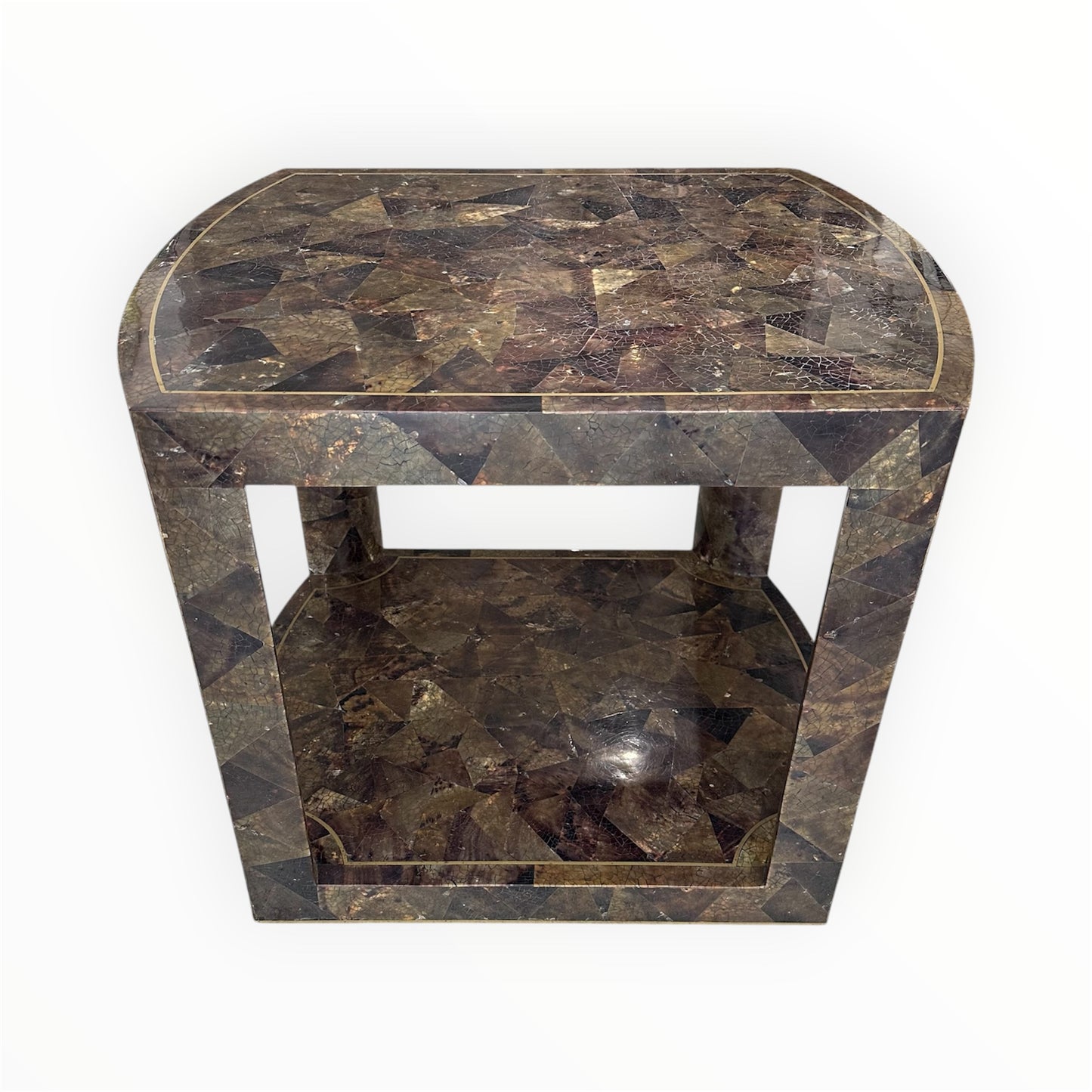 Maitland Smith Tessellated Pen Shell Side Table