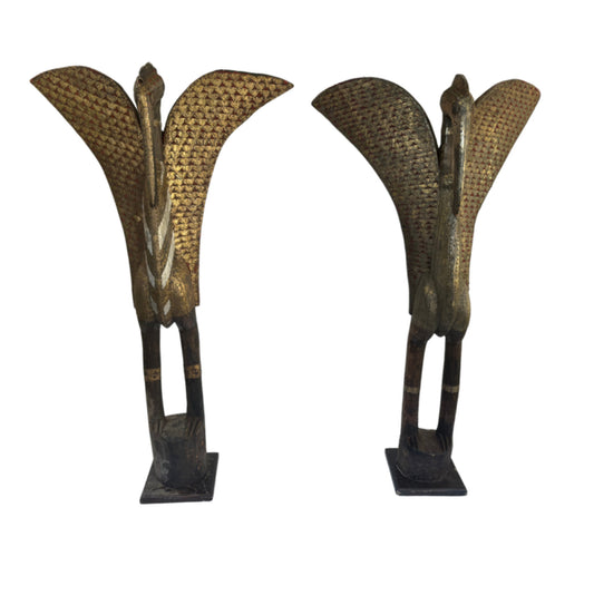 Large Senufo Bird Wood Sculptures