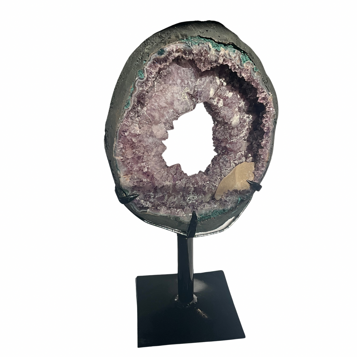 Amethyst Crystal 'Halo Passage' Portal on Spinning Stand