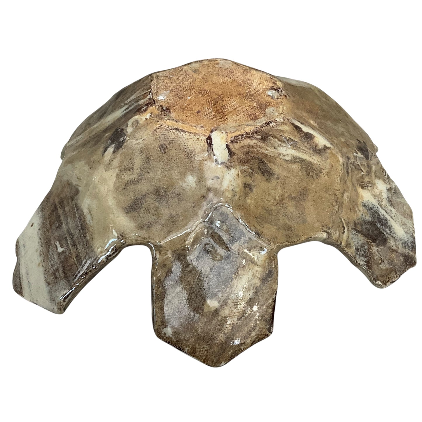 Vintage Abstract Glazed Pottery Ashtray