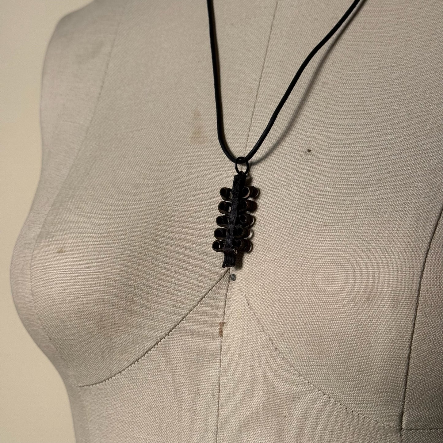 Hand Made Kelp Pendant on Leather Necklace