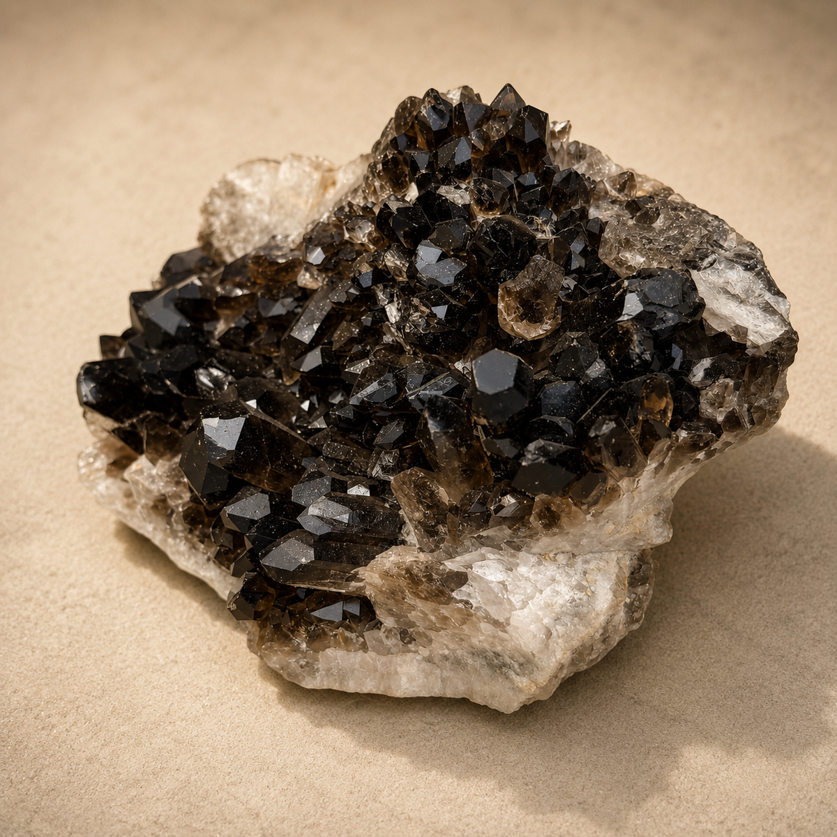 Smoky Quartz Generators Free-Standing Cluster