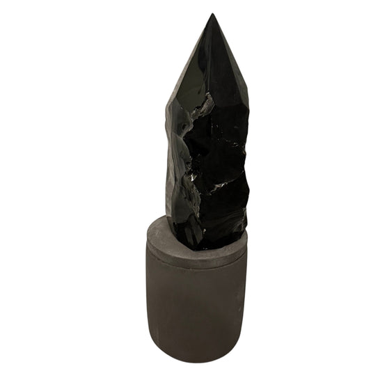 369 For House of Nulla Black Rose Candle with Obsidian Lid 16