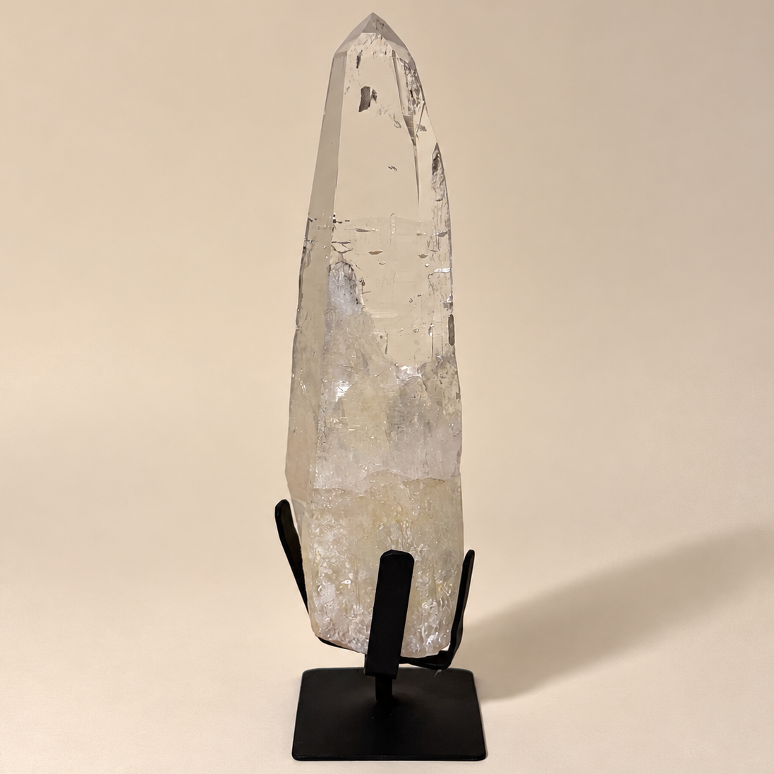 Clear Quartz Crystal Generator w/Citrine on Stand