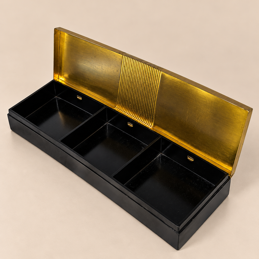 Bakelite & Brass Jewelry/Pill box