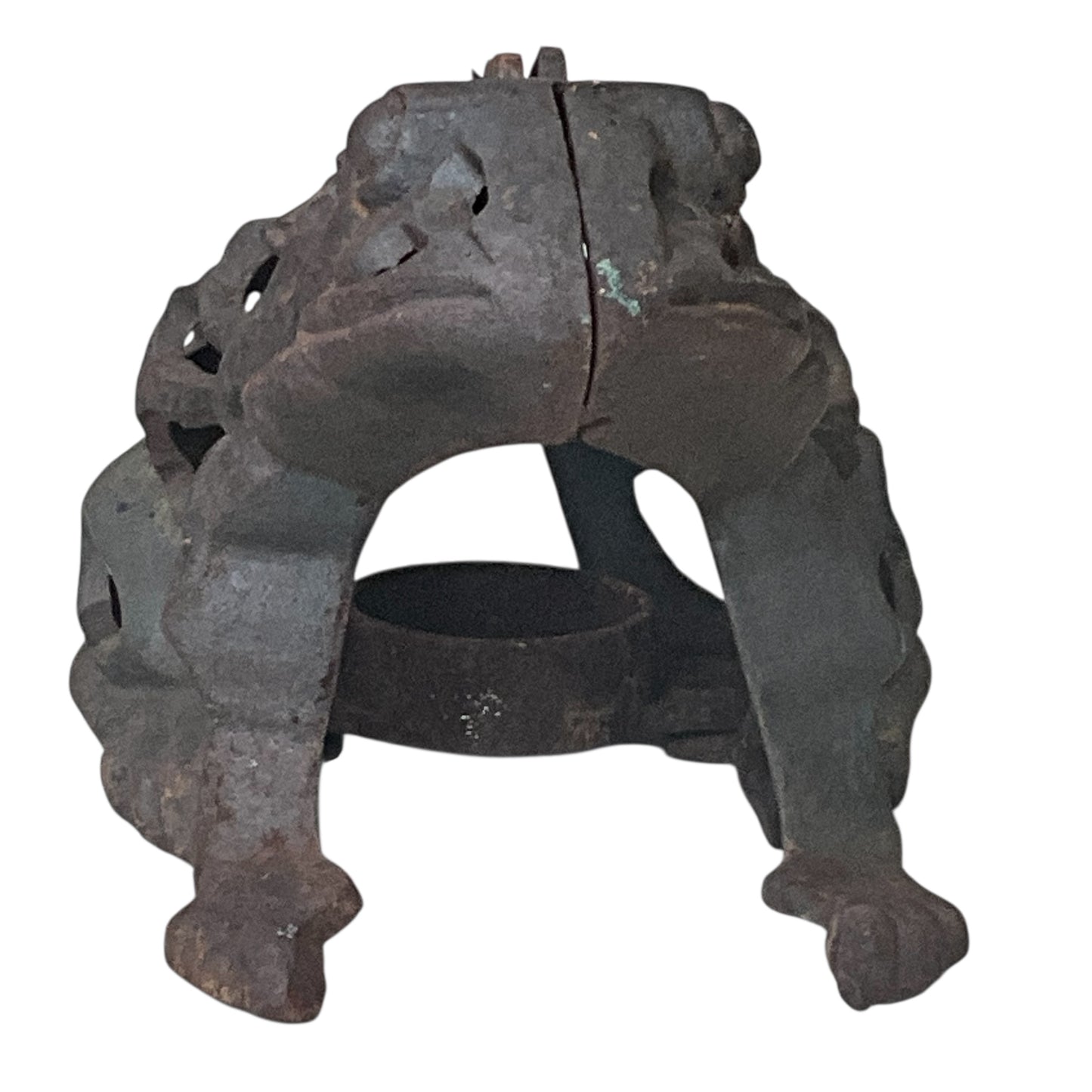 Vintage Iron Frog Candle Lantern