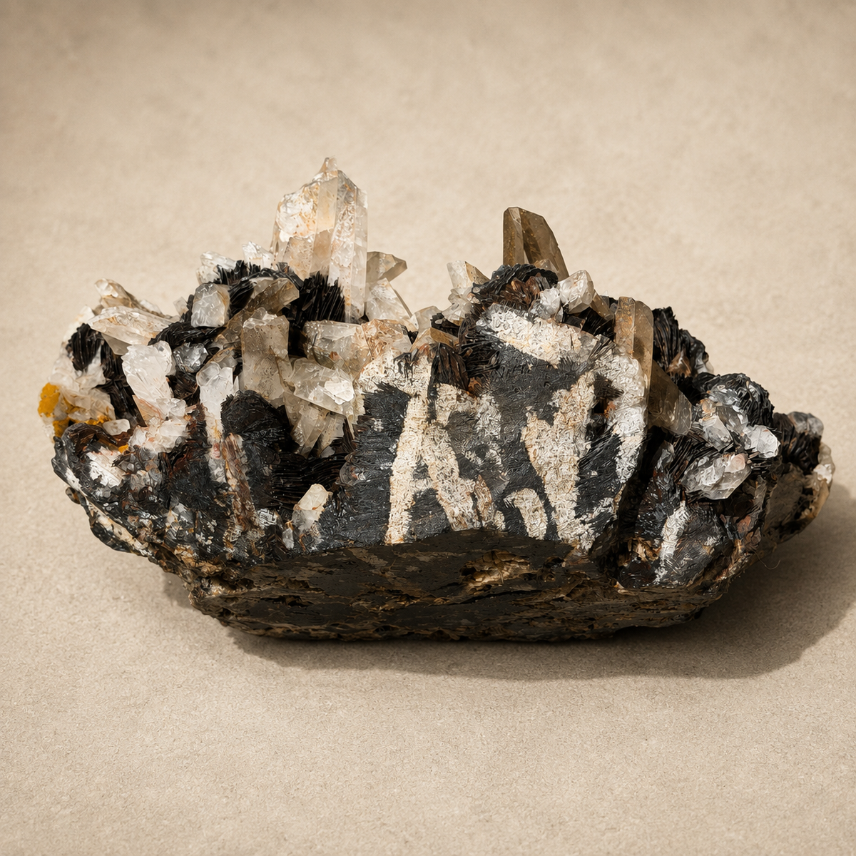 Quartz Crystal & Hematite Cluster