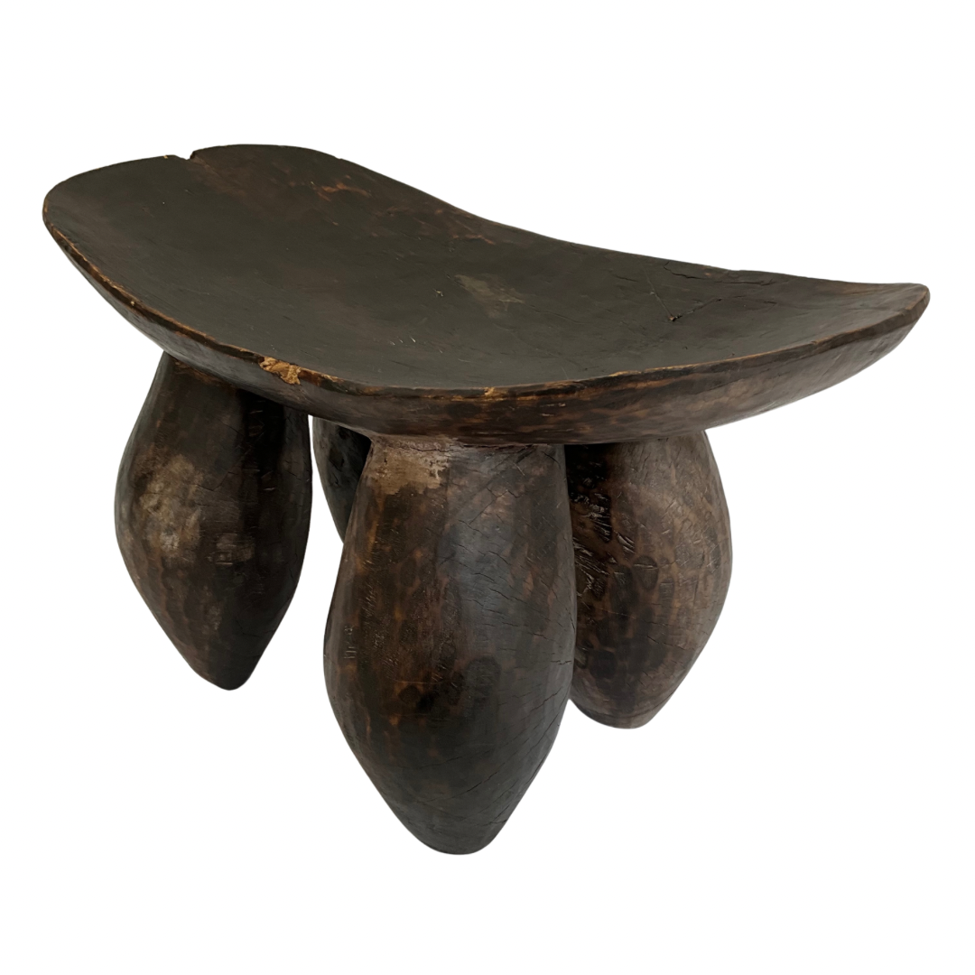 Large Carved Wood Stool from Mali