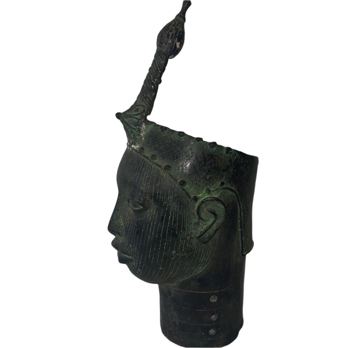 Bronze Nigerian Head Sculpture