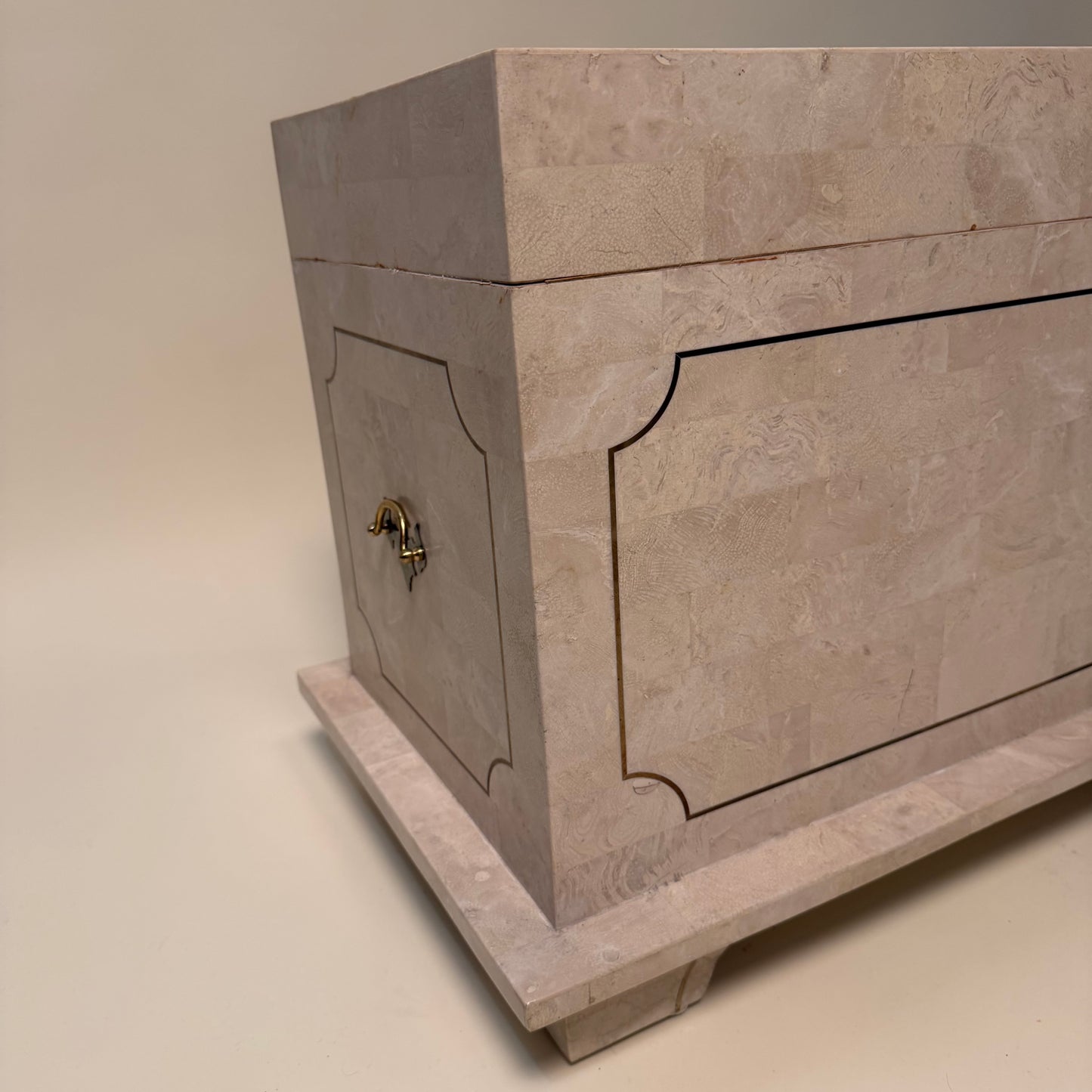 Maitland Smith Tessellated Stone Trunk Box