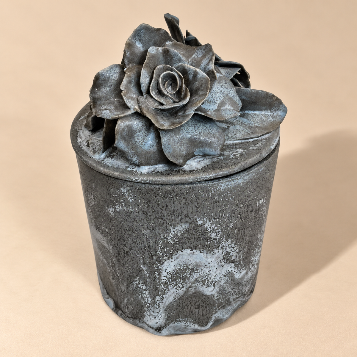 Hand-Crafted Triple Gardenia Flower Ceramic Gardenia Candle 24 oz