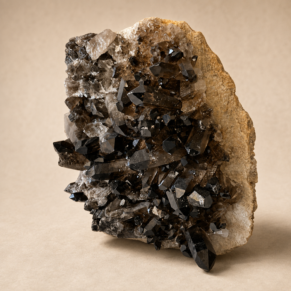 Smoky Quartz Crystal Generators Cluster