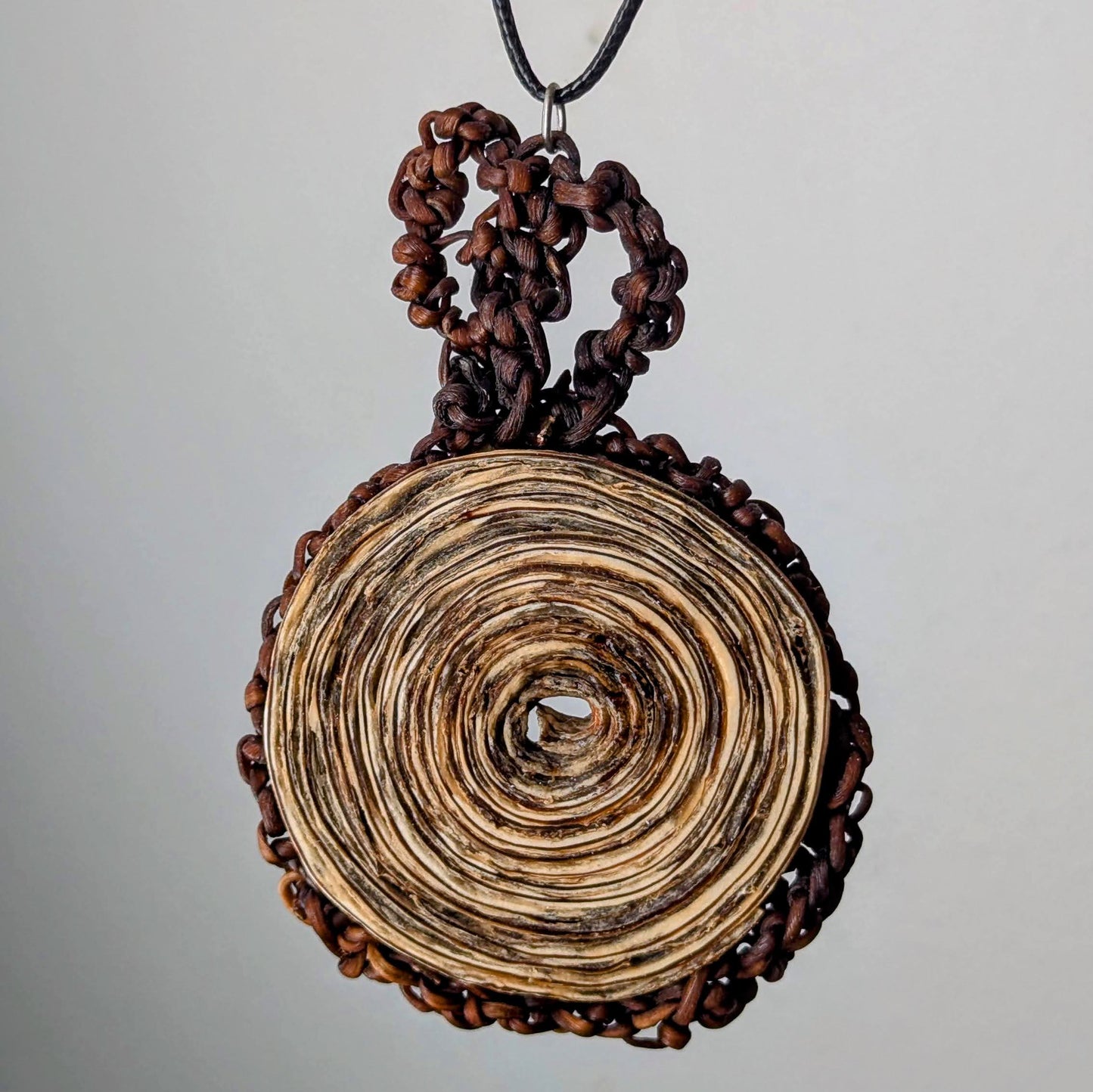 Hand Made Kelp Charm on Leather necklace