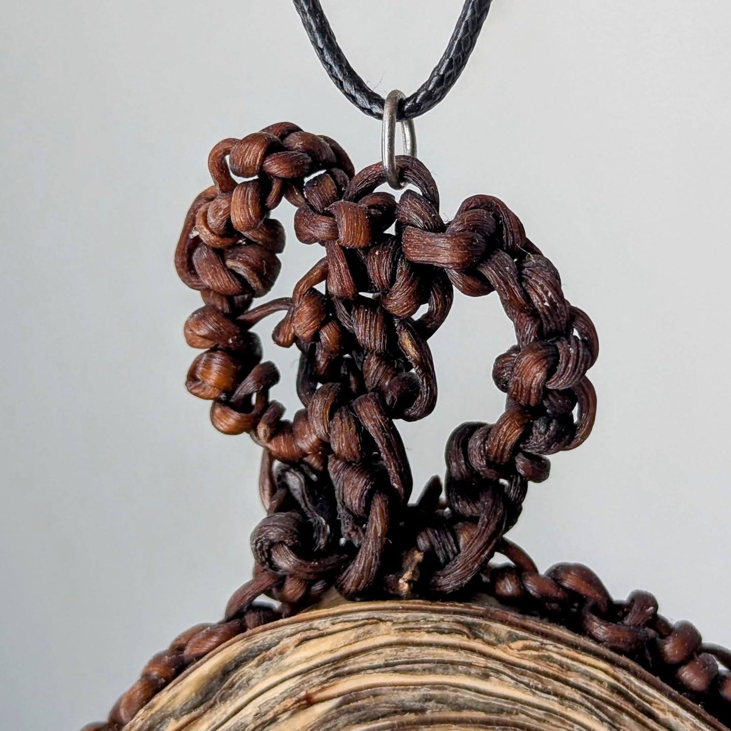 Hand Made Kelp Charm on Leather necklace