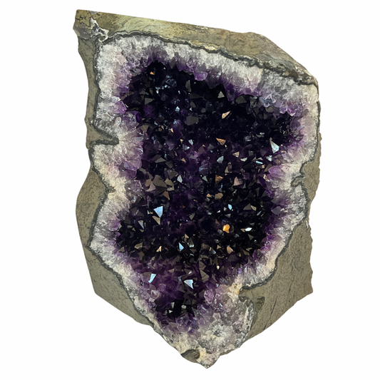 Amethyst Crystal Geode Cluster Free-Standing