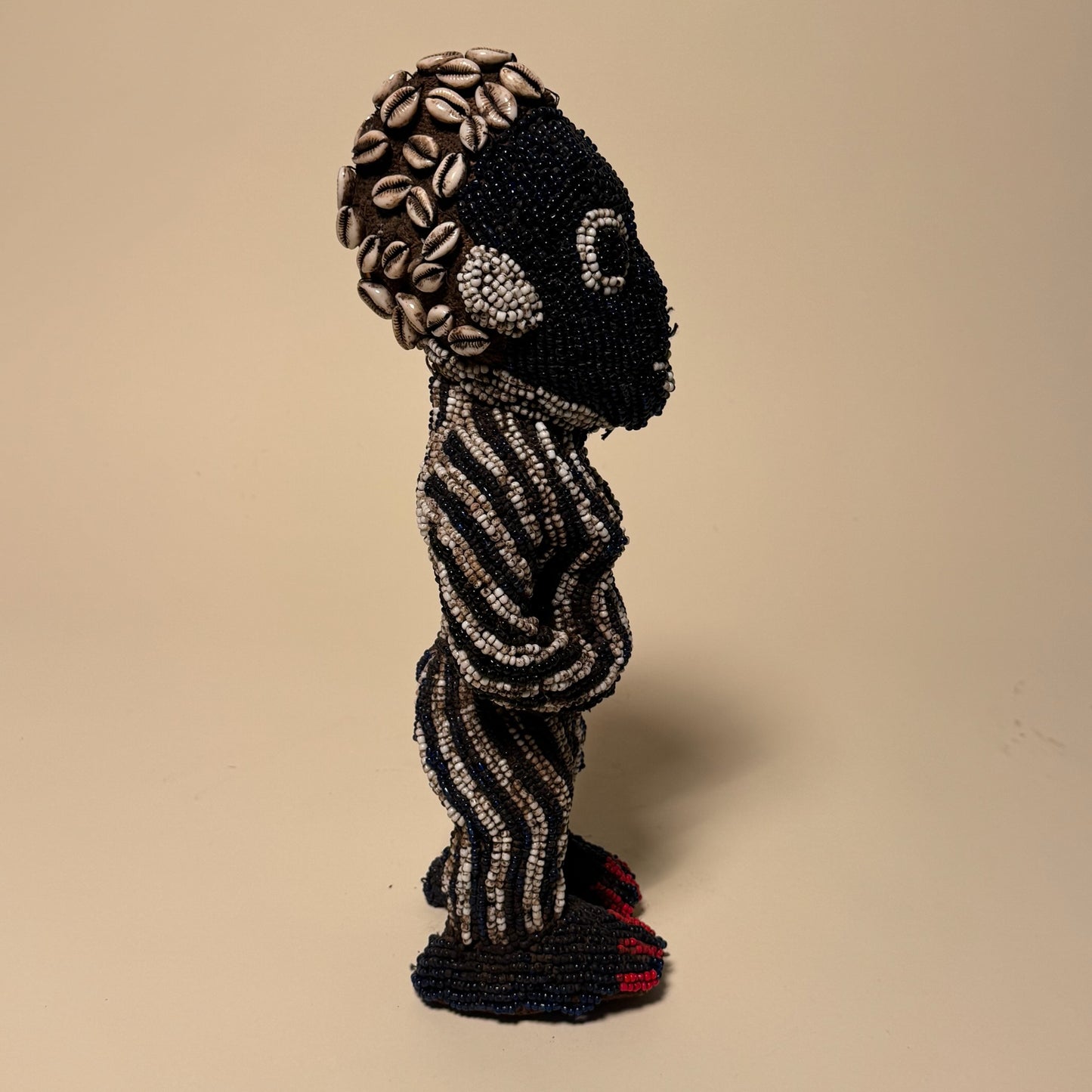 Beaded Tribal Art Bamileke Statue from Cameroon #6