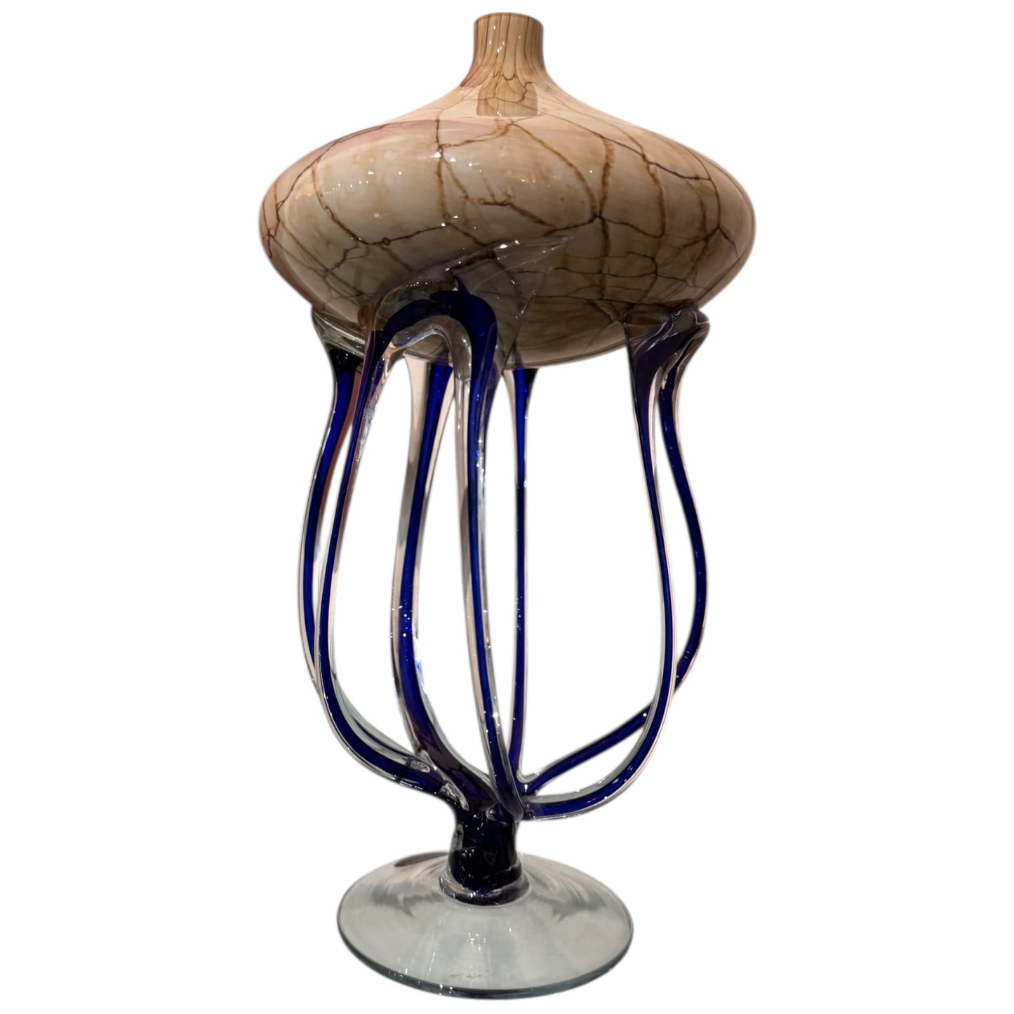 Vintage Glass Blown Abstract Vase