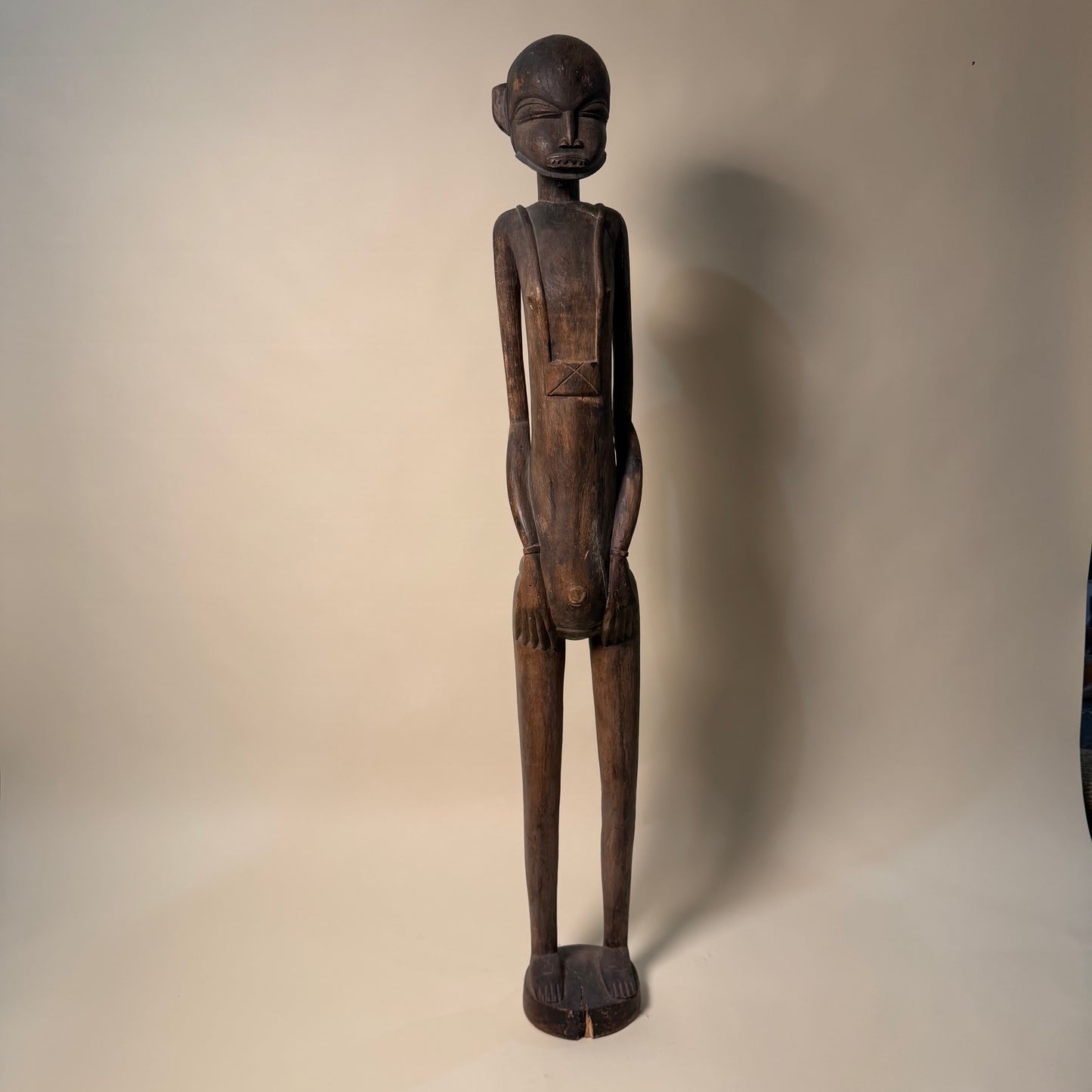 1920's Senufo Carved Wood Figure Sculpture Statue