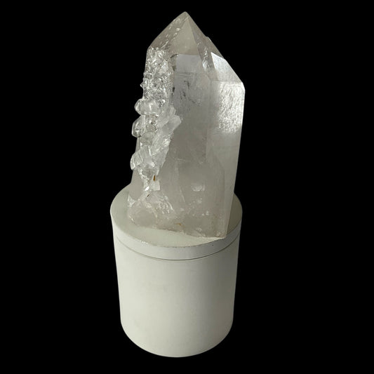 Lumerian Quartz Generator w/ Growth Crystal Lid Gardenia Candle